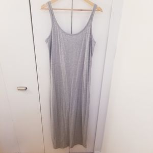 Gap Grey Long Maxi Dress Scoop Neck Back